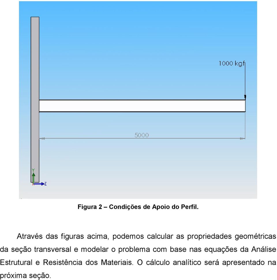 geométricas da seção transversal e modelar o problema com base nas