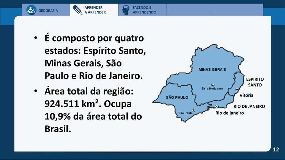 Área total da região: 924.511 km².