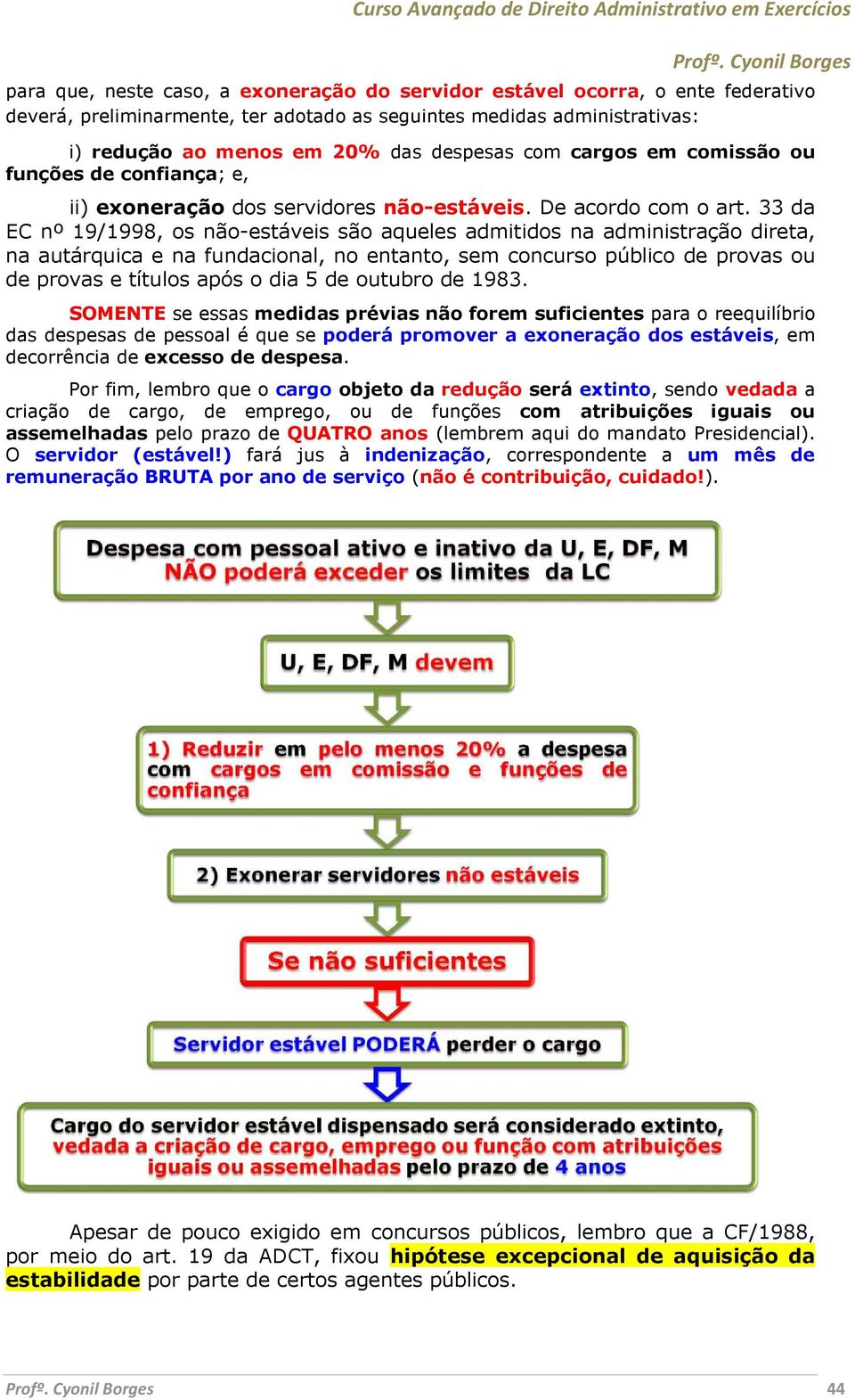 33 da EC nº 19/1998, os não-estáveis são aqueles admitidos na administração direta, na autárquica e na fundacional, no entanto, sem concurso público de provas ou de provas e títulos após o dia 5 de