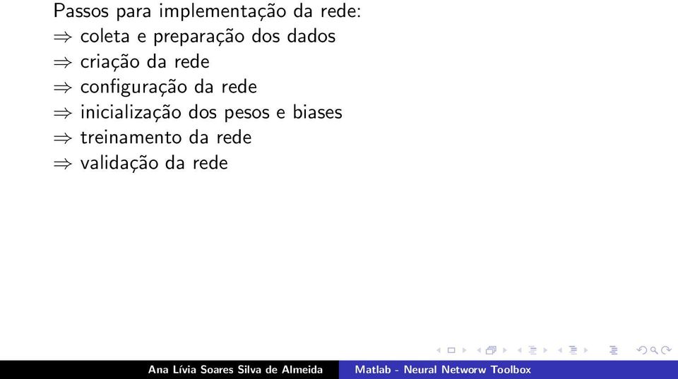 configuração da rede inicialização dos