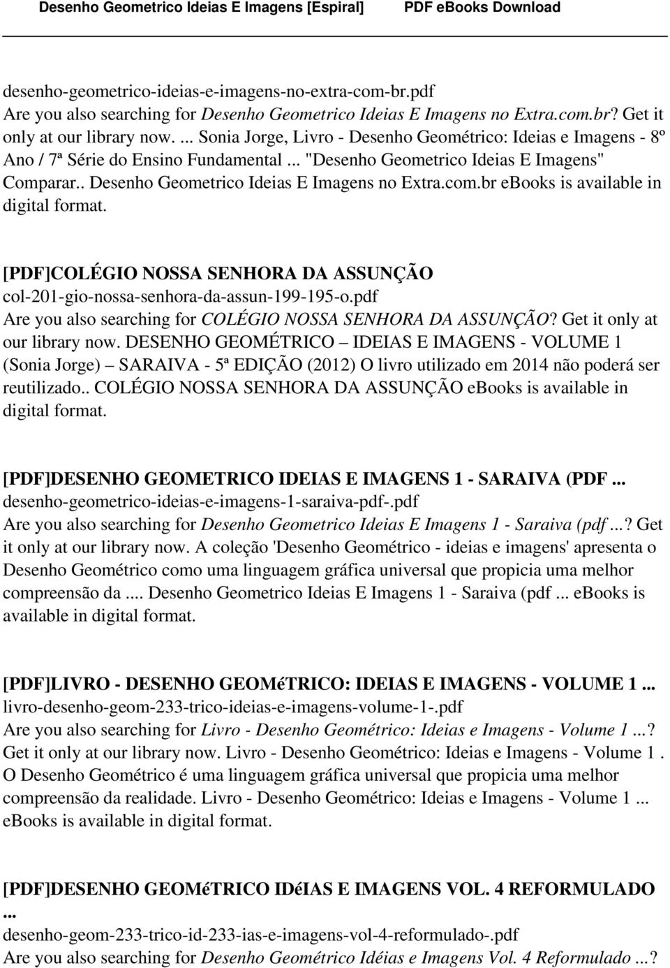 com.br ebooks is available in digital format. [PDF]COLÉGIO NOSSA SENHORA DA ASSUNÇÃO col-201-gio-nossa-senhora-da-assun-199-195-o.pdf Are you also searching for COLÉGIO NOSSA SENHORA DA ASSUNÇÃO?