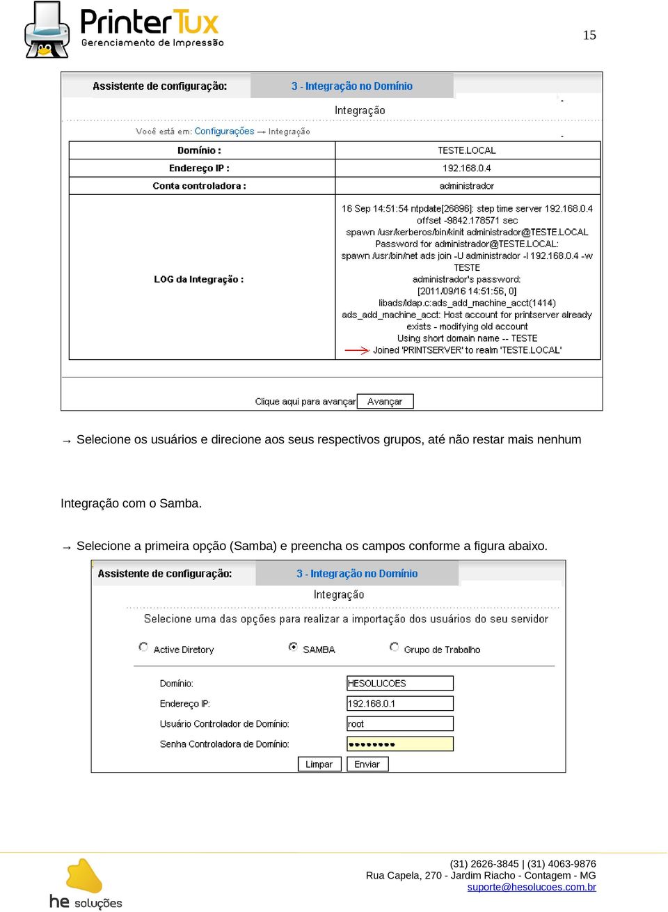 Integração com o Samba.