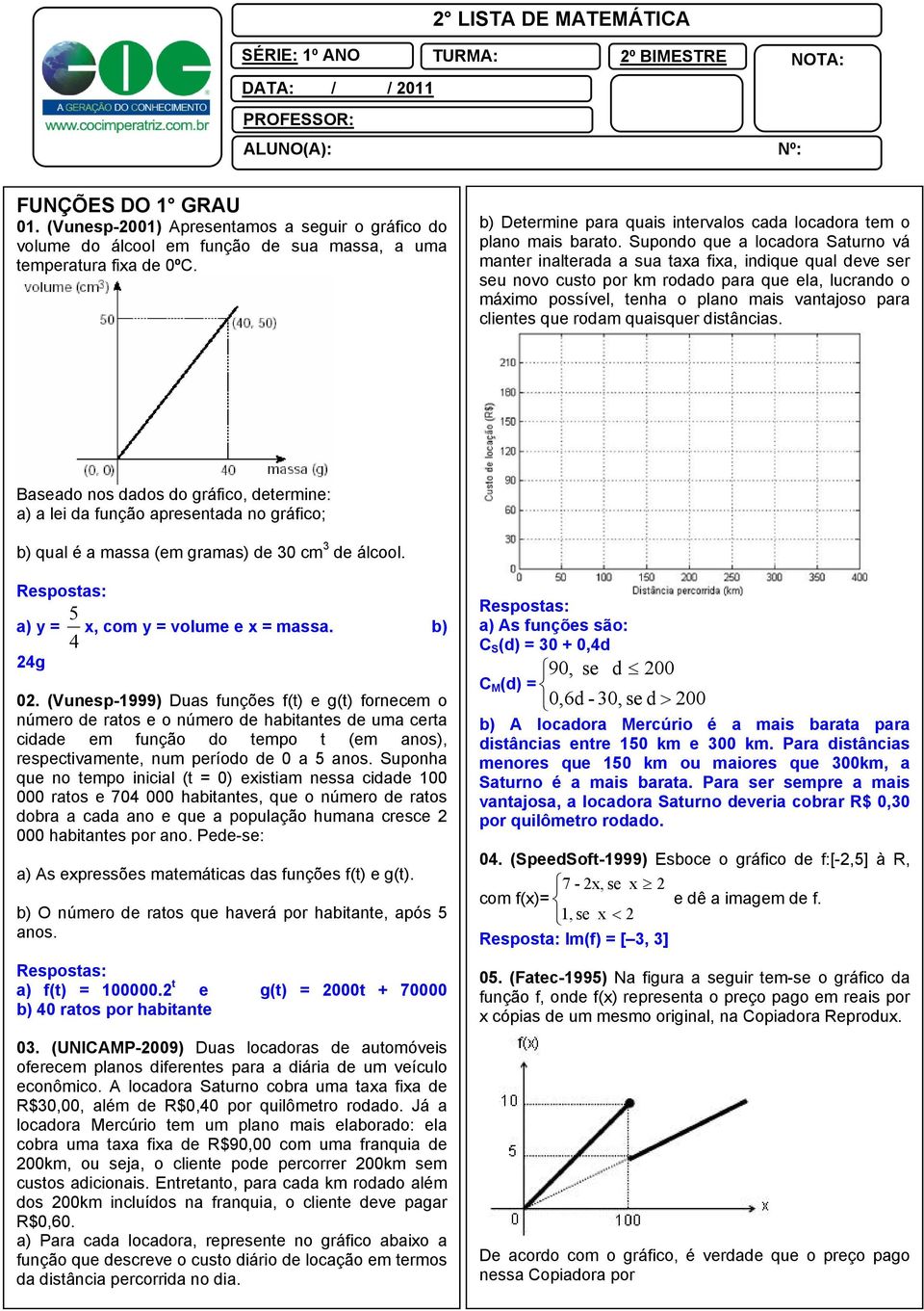 Supondo que a locadora Saturno vá manter inalterada a sua taxa fixa, indique qual deve ser seu novo custo por km rodado para que ela, lucrando o máximo possível, tenha o plano mais vantajoso para