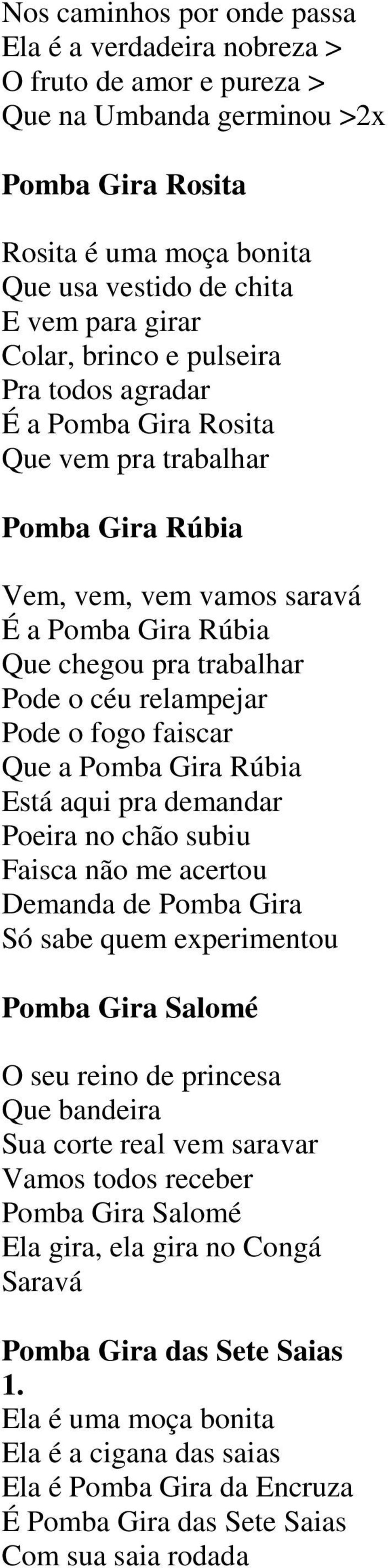 POMBA GIRA PONTOS INDIVIDUAIS - PDF Download grátis