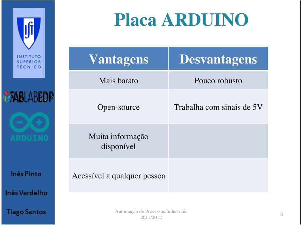 Trabalha com sinais de 5V Muita