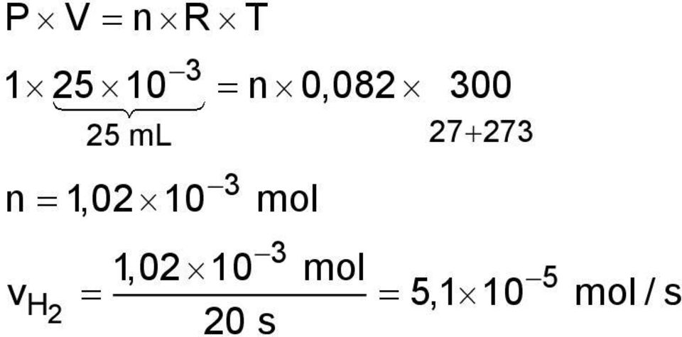 n 1,0 10 mol 3 1,0 10