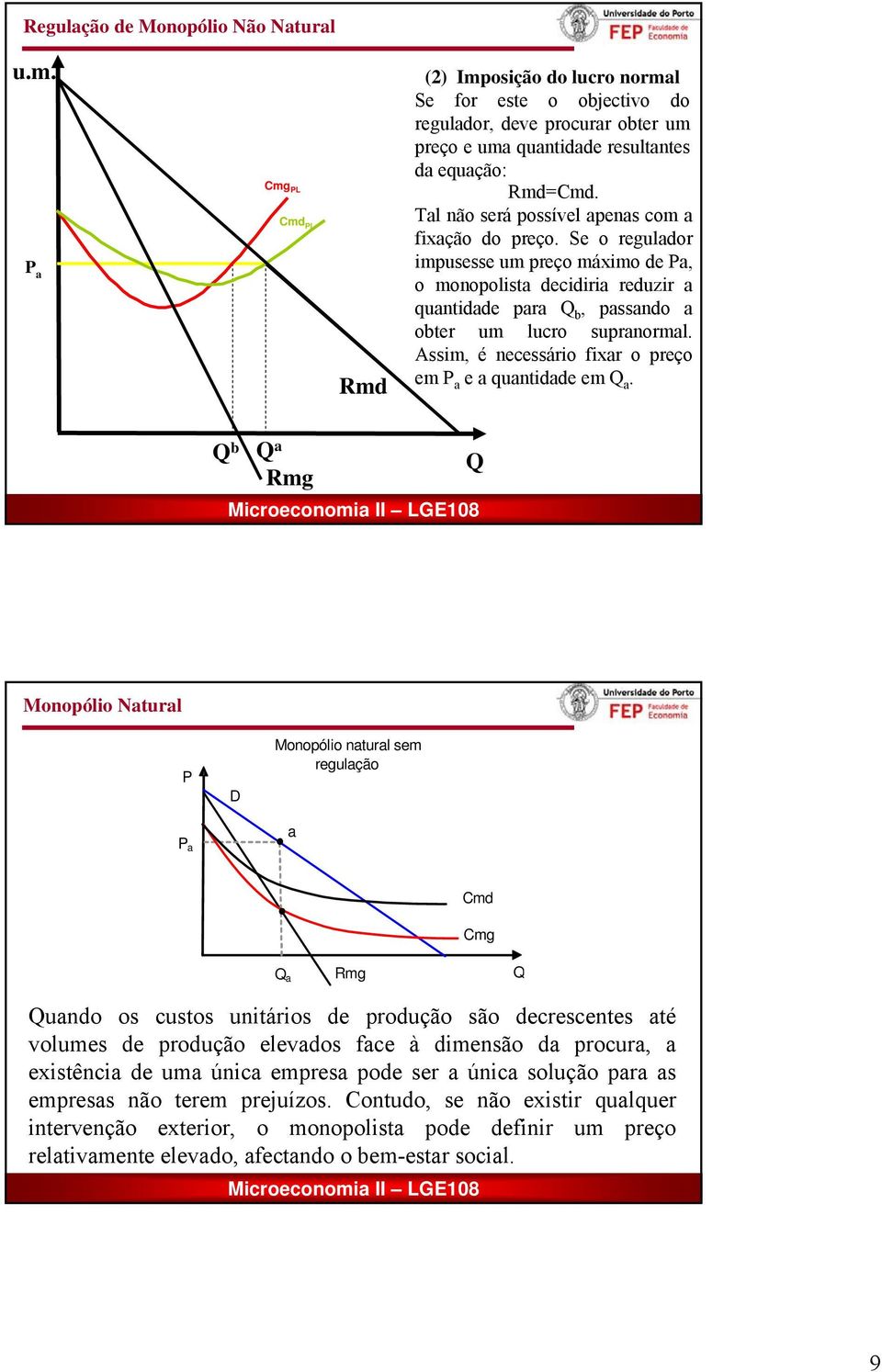 Assim, é necessário fixar o preço em a e a quantidade em a.