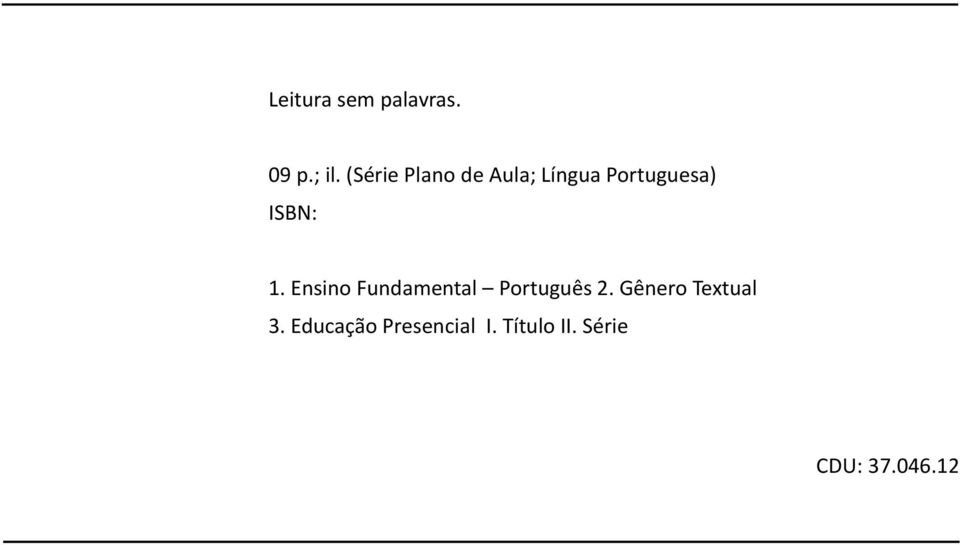1. Ensino Fundamental Português 2.