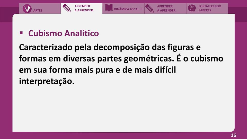 diversas partes geométricas.