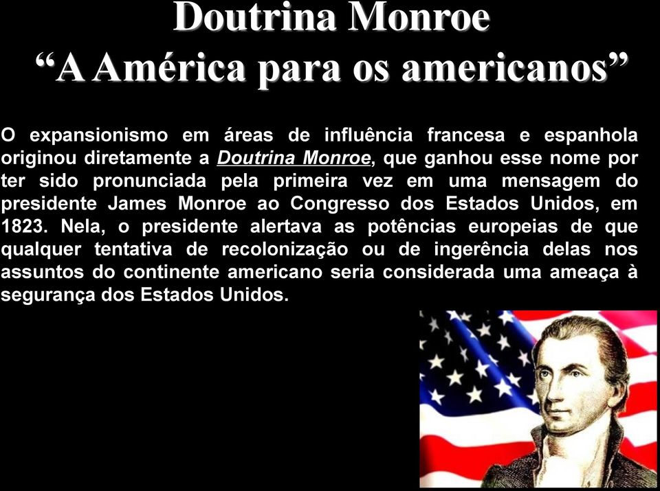 ao Congresso dos Estados Unidos, em 1823.