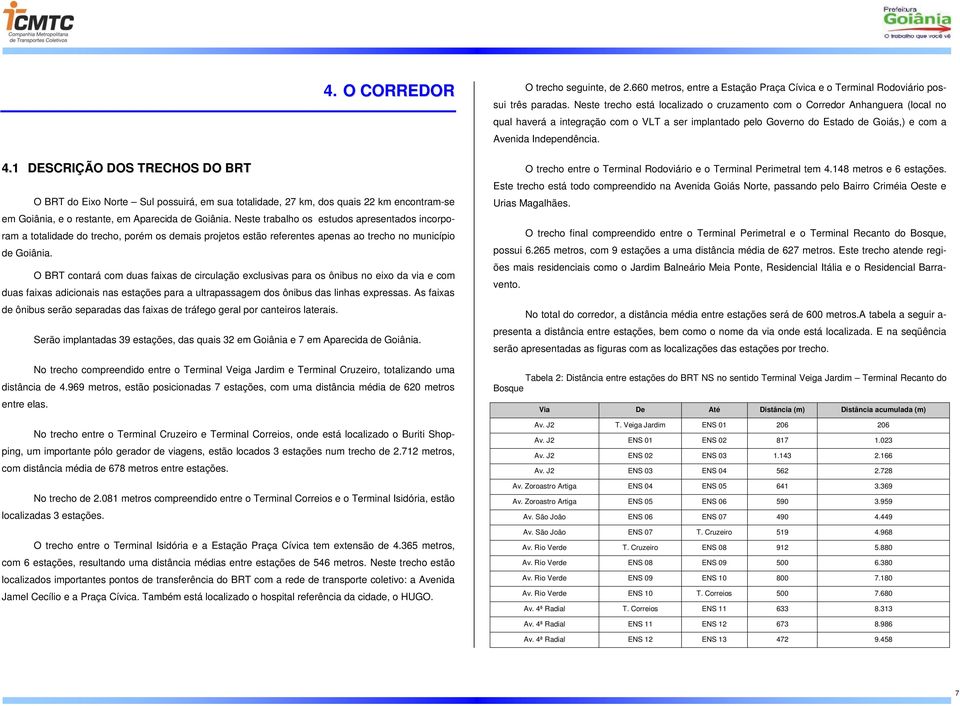 O BRT contará com duas faixas de circulação exclusivas para os ônibus no eixo da via e com duas faixas adicionais nas estações para a ultrapassagem dos ônibus das linhas expressas.