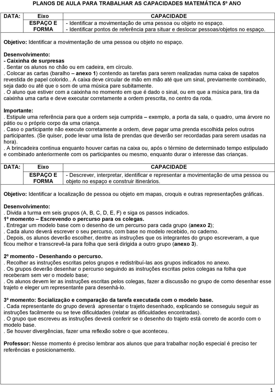 Sentar os alunos no chão ou em cadeira, em círculo.. Colocar as cartas (baralho anexo 1) contendo as tarefas para serem realizadas numa caixa de sapatos revestida de papel colorido.