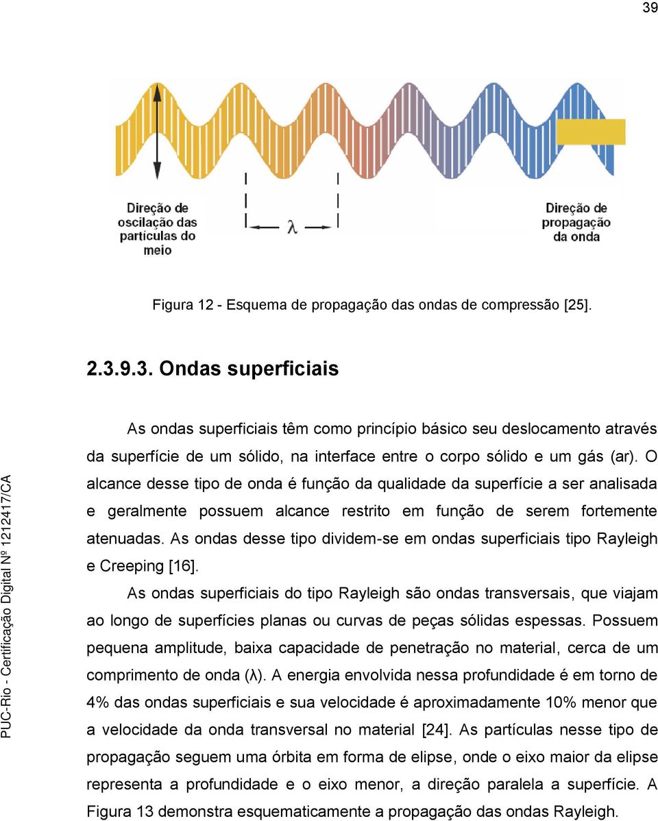 As ondas desse tipo dividem-se em ondas superficiais tipo Rayleigh e Creeping [16].