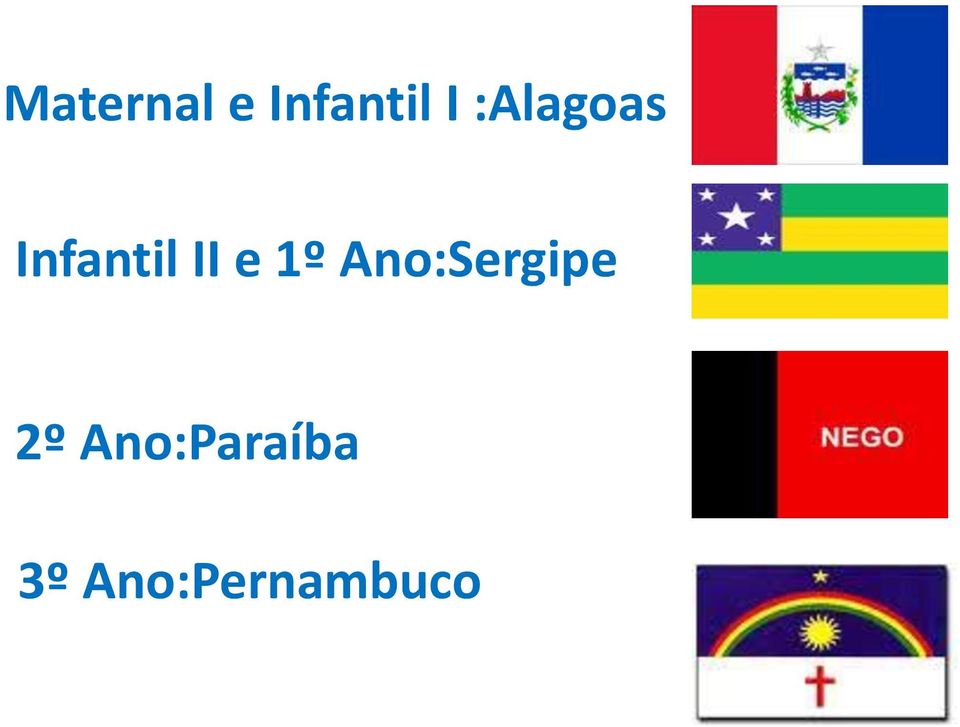 1º Ano:Sergipe 2º