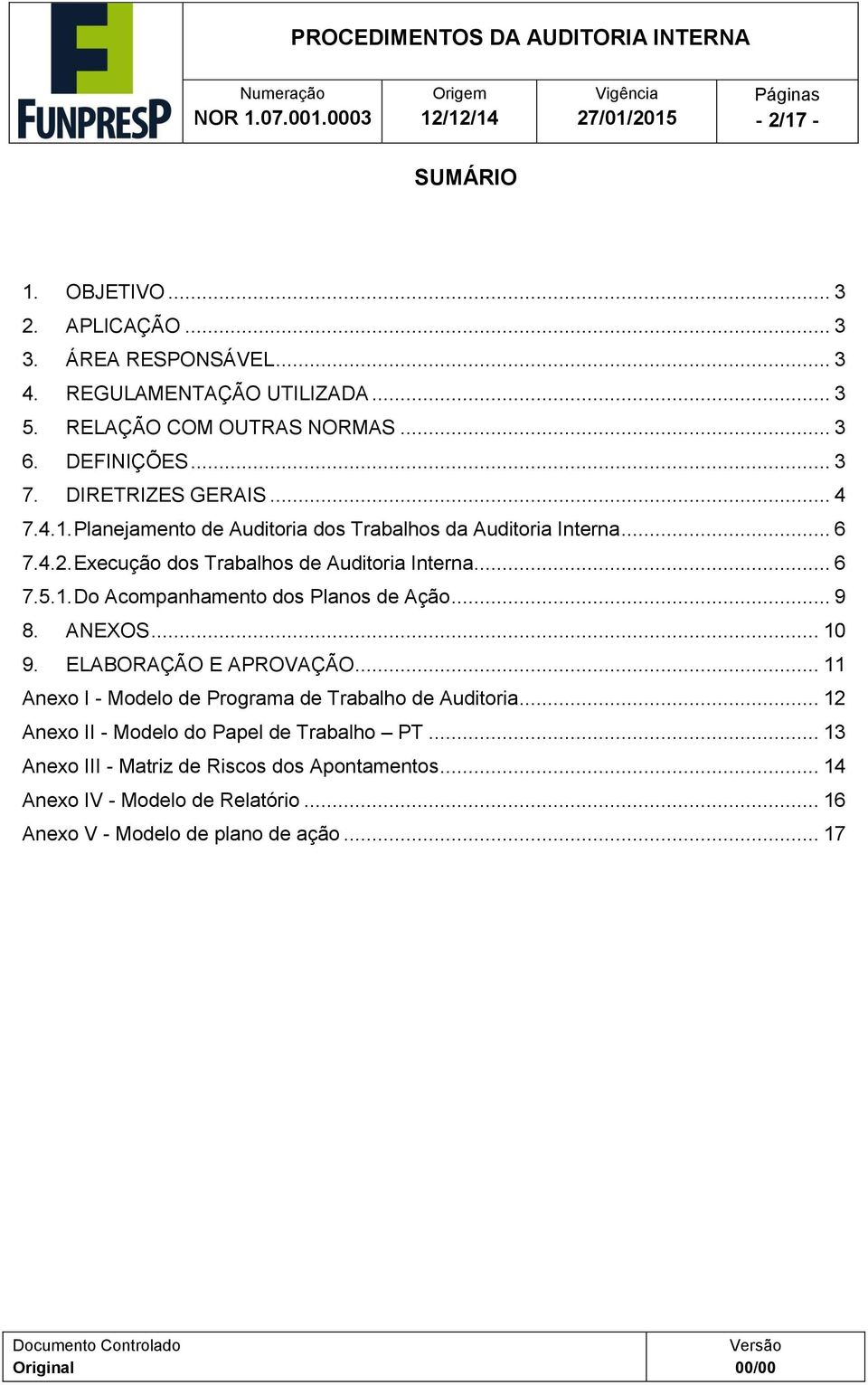 Exemplo De Plano De Auditoria Interna