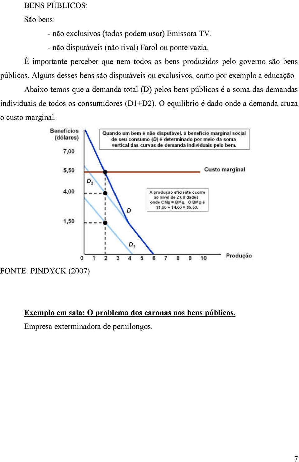 Alguns desses bens são disputáveis ou exclusivos, como por exemplo a educação.