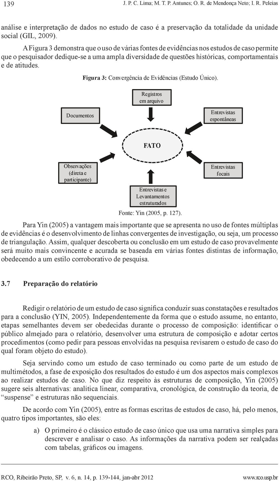 Figura 3: Convergência de Evidências (Estudo Único).