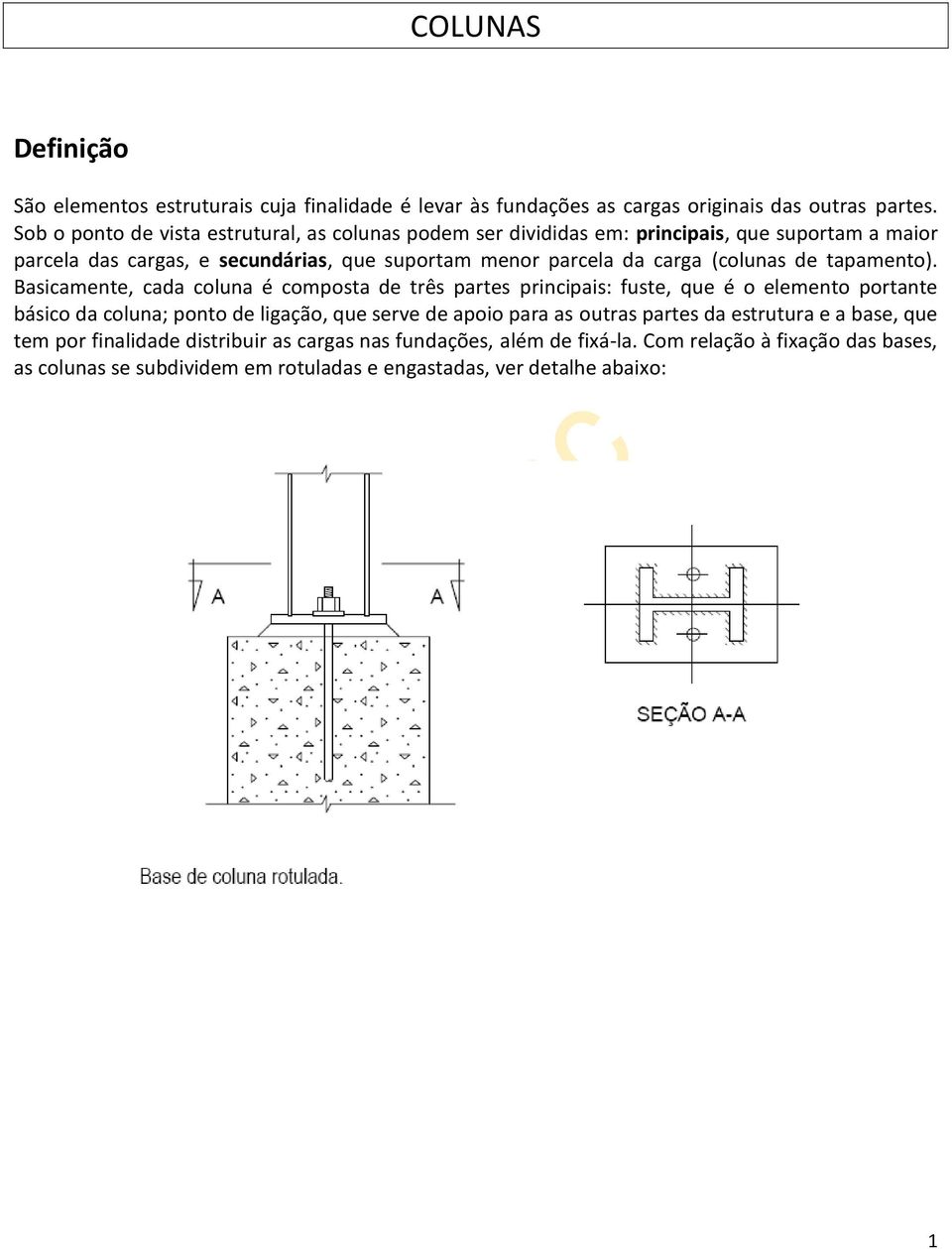 (colunas de tapamento).