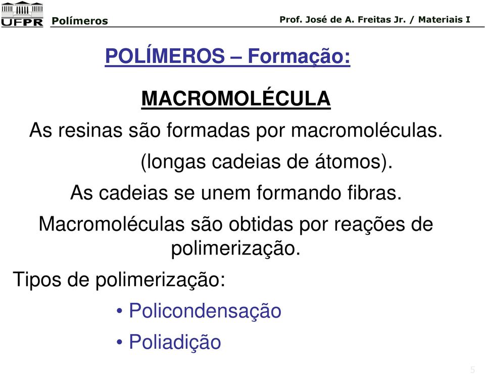 As cadeias se unem formando fibras.