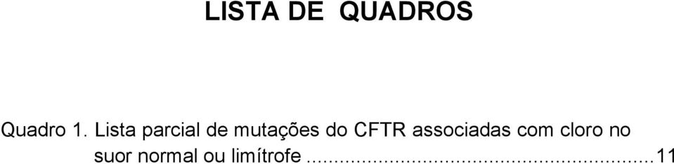 CFTR associadas com cloro no