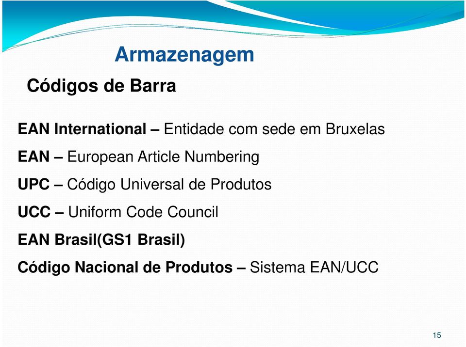 Código Universal de Produtos UCC Uniform Code Council EAN