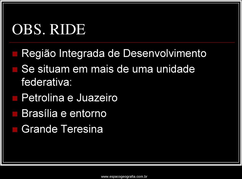 uma unidade federativa: Petrolina e