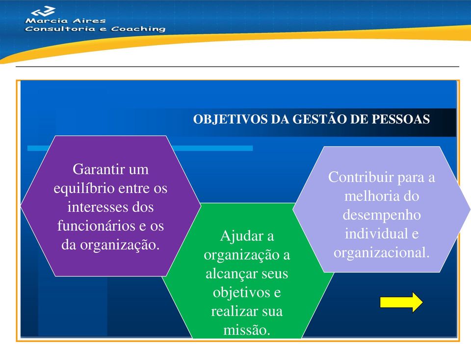 Ajudar a organização a alcançar seus objetivos e realizar sua