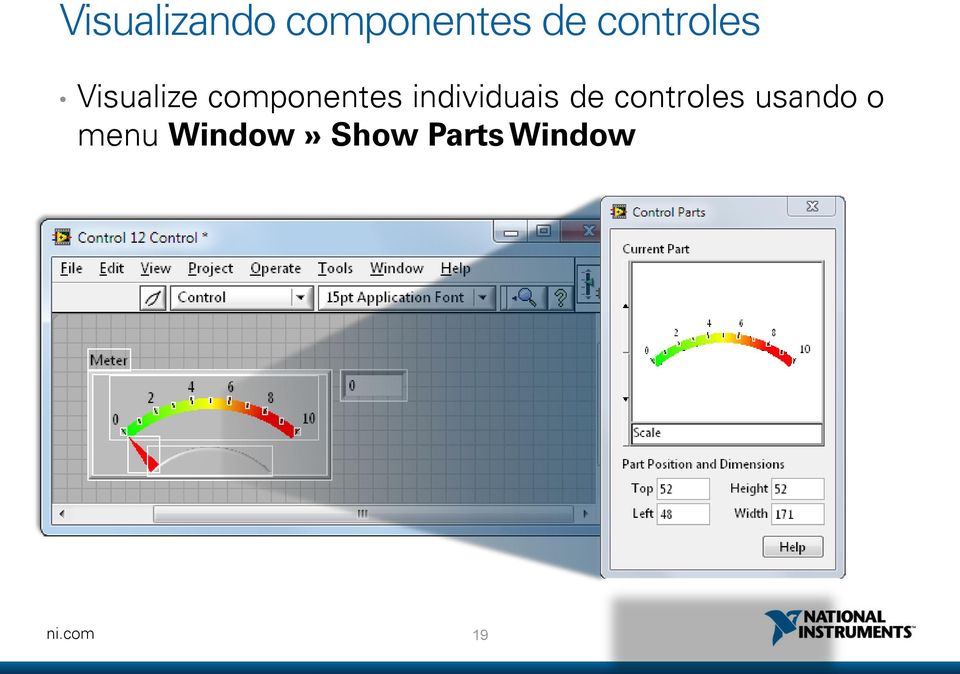 individuais de controles usando