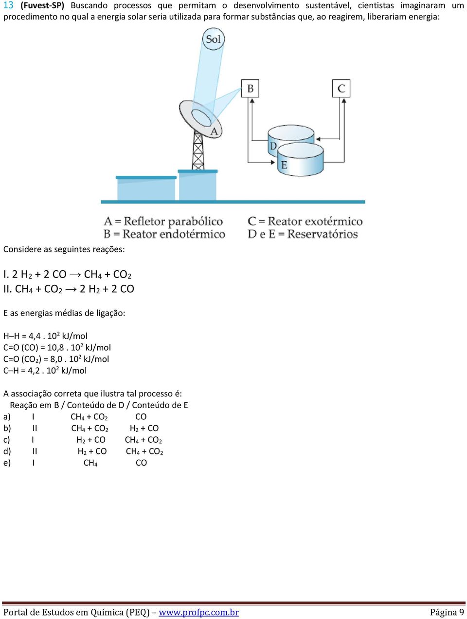 10 2 kj/mol C=O (CO) = 10,8. 10 2 kj/mol C=O (CO 2) = 8,0. 10 2 kj/mol C H = 4,2.