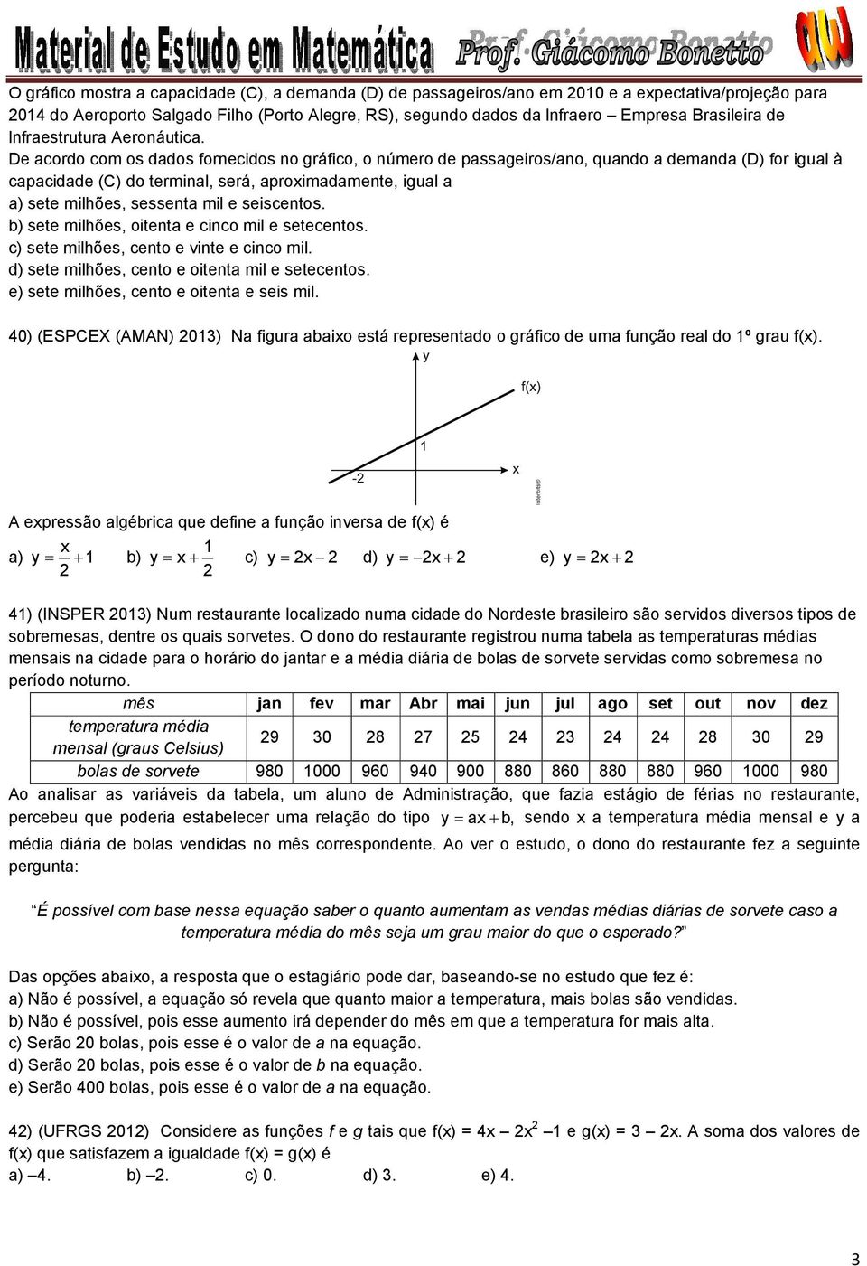 De acordo com os dados fornecidos no gráfico, o número de passageiros/ano, quando a demanda (D) for igual à capacidade (C) do terminal, será, aproximadamente, igual a a) sete milhões, sessenta mil e