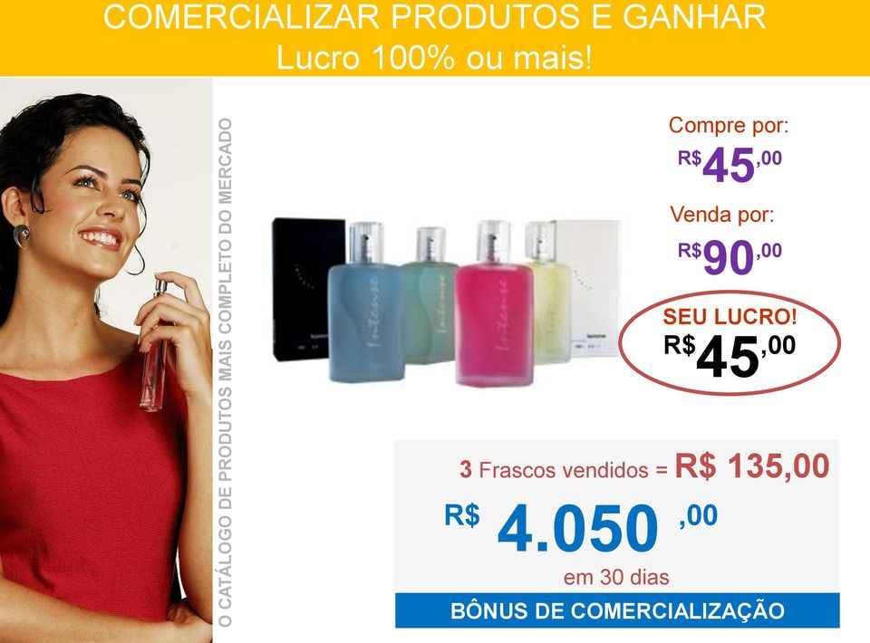 Compre por: R$ 45,00 Venda por: R$ 90,00 SEU LUCRO!