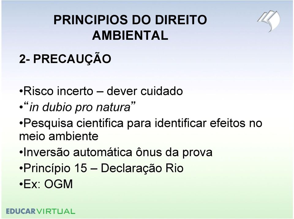 cientifica para identificar efeitos no meio ambiente