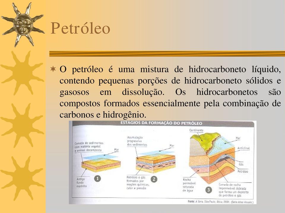 sólidos e gasosos em dissolução.