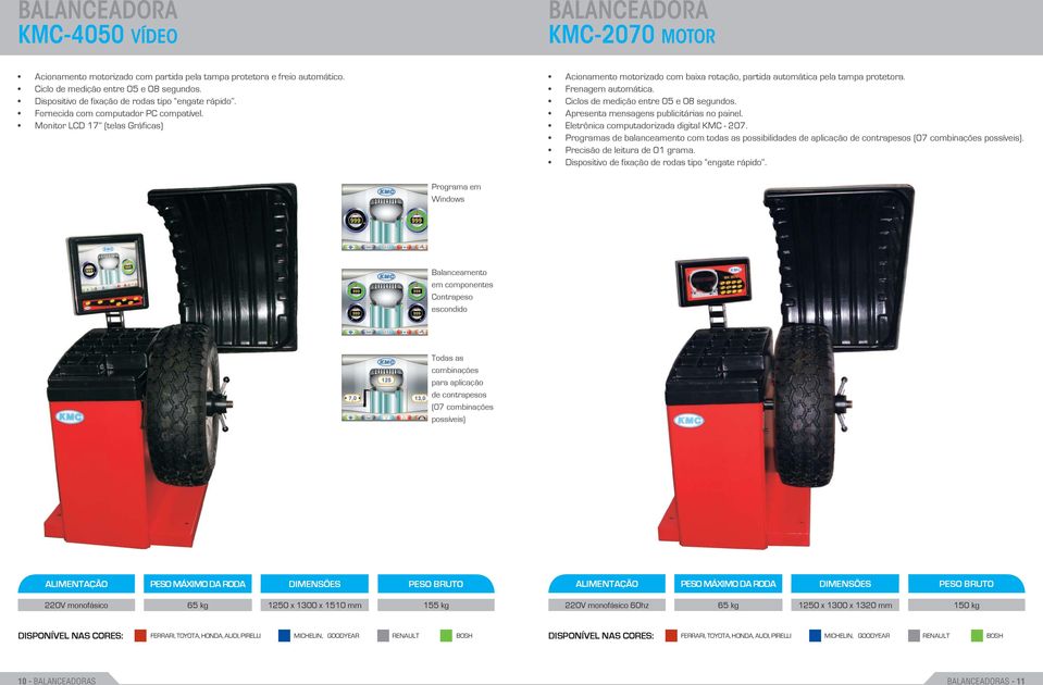 Monitor LCD 17 (telas Gráficas) Acionamento motorizado com baixa rotação, partida automática pela tampa protetora. Frenagem automática. Ciclos de medição entre 05 e 08 segundos.