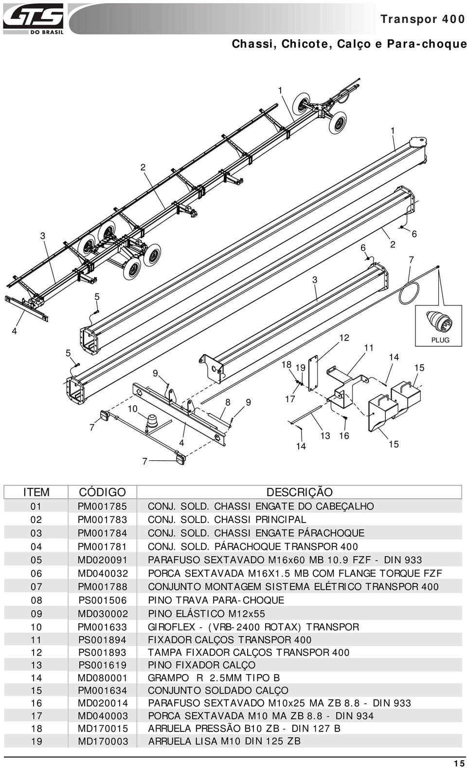 9 FZF - DIN 933 06 MD040032 PORCA SEXTAVADA M16X1.