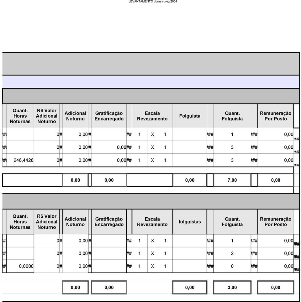 Folguista Remuneração Por Posto ### ###, ### ### 1 X 1 ### 1 ###,, ### ###, ###,### 1 X 1 ### 3 ###,, ### 246,4428 ###, ###,### 1 X 1 ### 3