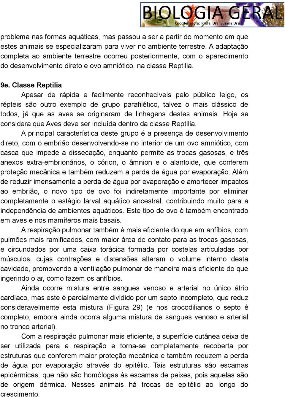 Classe Reptilia Apesar de rápida e facilmente reconhecíveis pelo público leigo, os répteis são outro exemplo de grupo parafilético, talvez o mais clássico de todos, já que as aves se originaram de