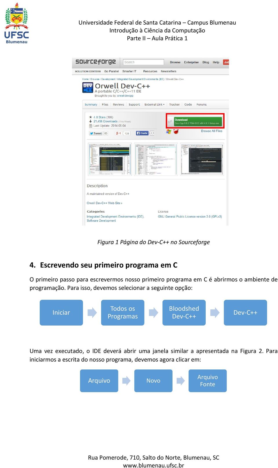 ambiente de programação.