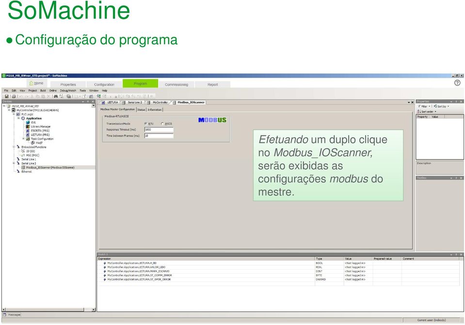 Modbus_IOScanner, utilizada a função 02 Read serão Input exibidas Status as do