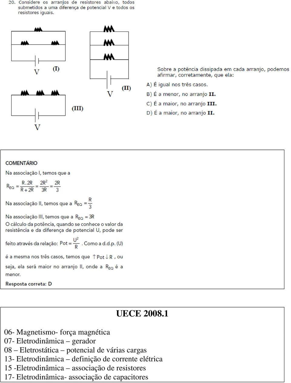 Eletrostática potencial de várias cargas 13- Eletrodinâmica