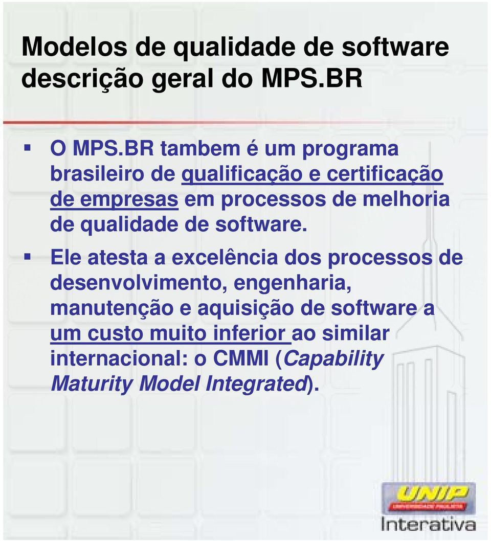 de melhoria de qualidade de software.