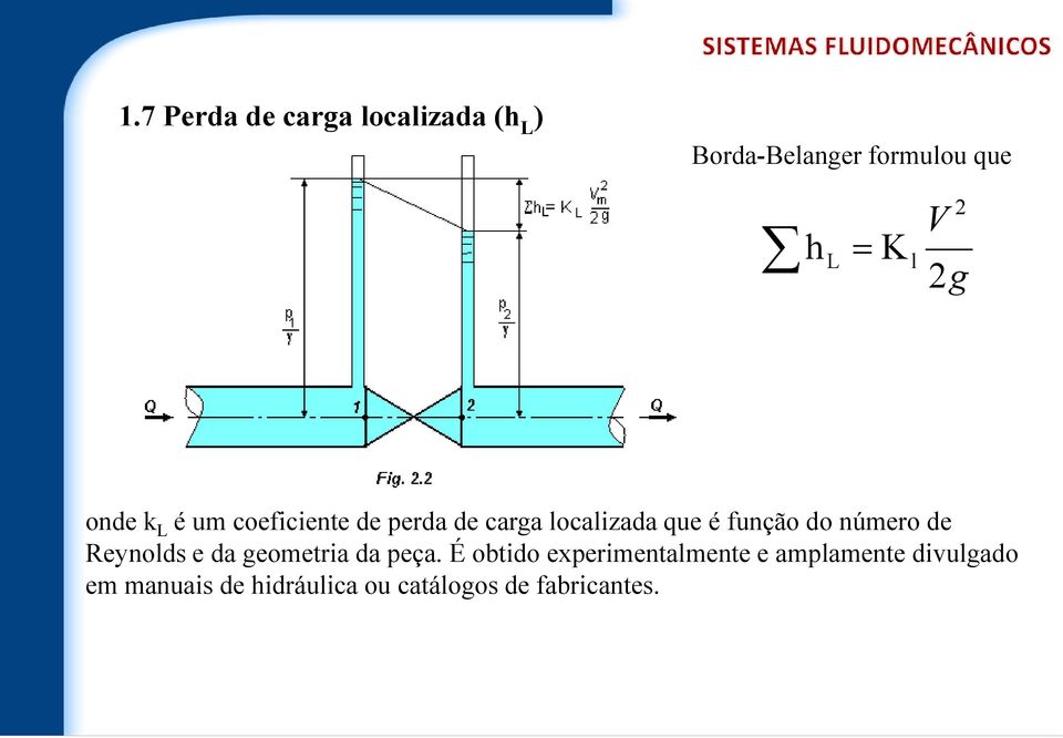 do número de Reynolds e da geometria da peça.