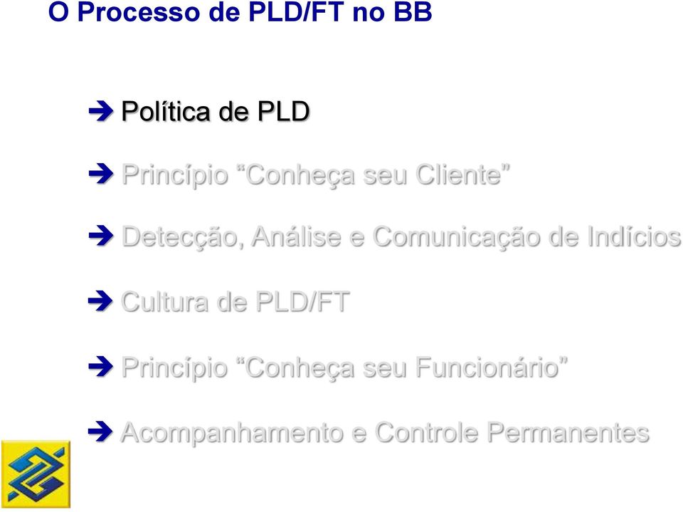 Comunicação de Indícios Cultura de PLD/FT Princípio