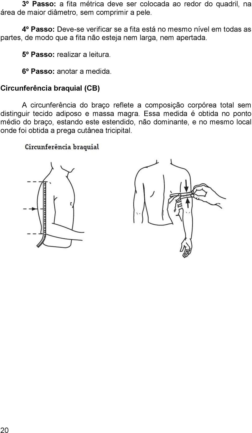 5º Passo: realizar a leitura. 6º Passo: anotar a medida.