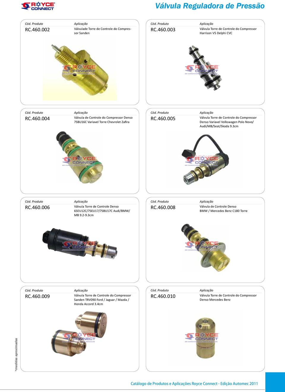 2-9.3cm RC.460.008 Válvula de Controle Denso BMW / Mercedes Benz C180 Torre RC.460.009 Válvula Torre de Controle do Compressor Sanden TRV090 Ford / Jaguar / Mazda / Honda Accord 3.