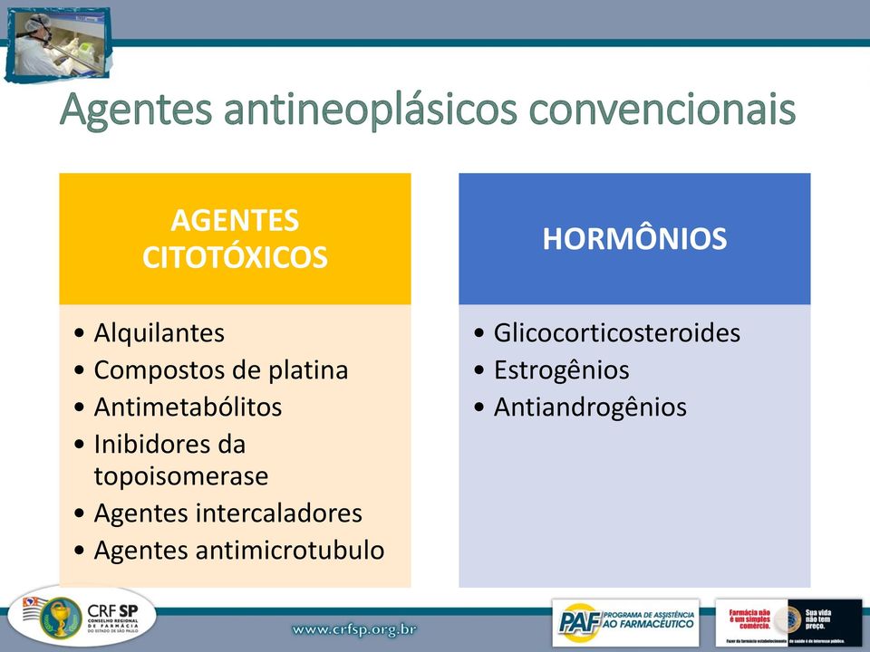 da topoisomerase Agentes intercaladores Agentes