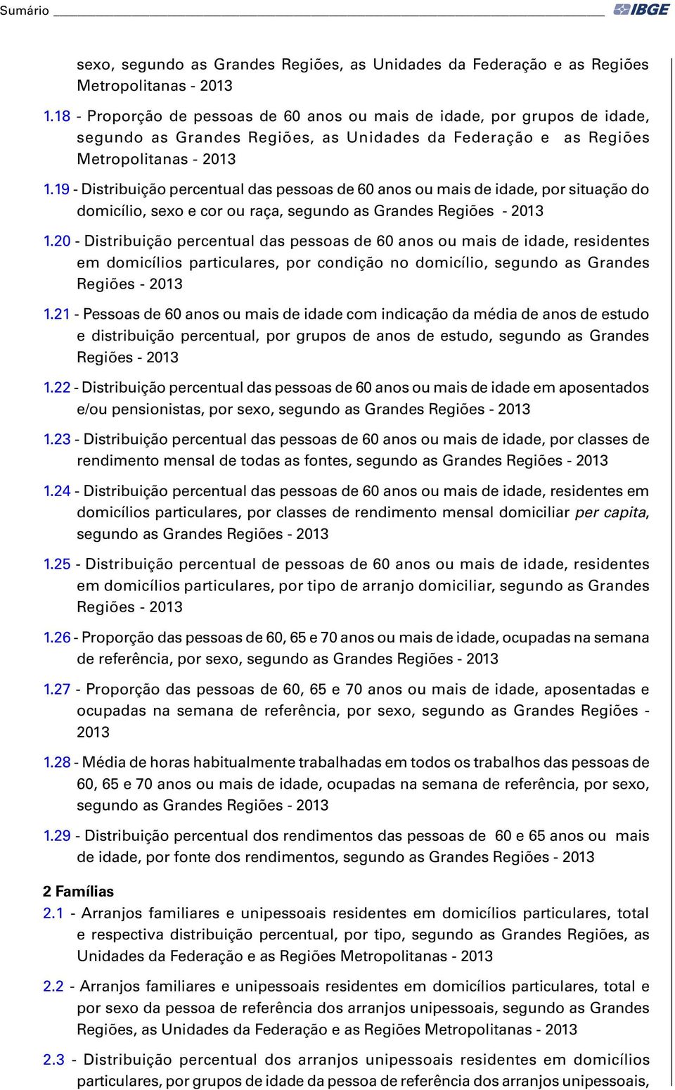 19 - Distribuição percentual das pessoas de 60 anos ou mais de idade, por situação do domicílio, sexo e cor ou raça, segundo as Grandes Regiões - 2013 1.