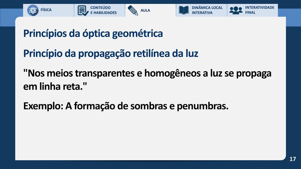 transparentes e homogêneos a luz se propaga em