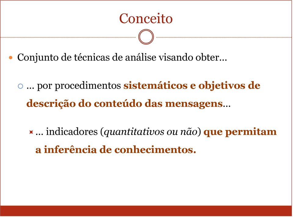 descrição do conteúdo das mensagens.