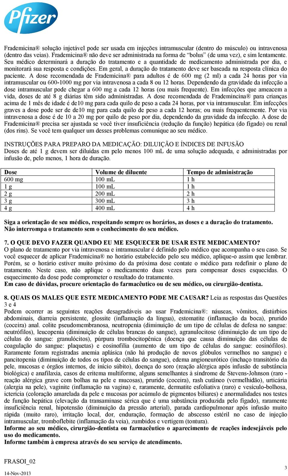 Seu médico determinará a duração do tratamento e a quantidade de medicamento administrada por dia, e monitorará sua resposta e condições.